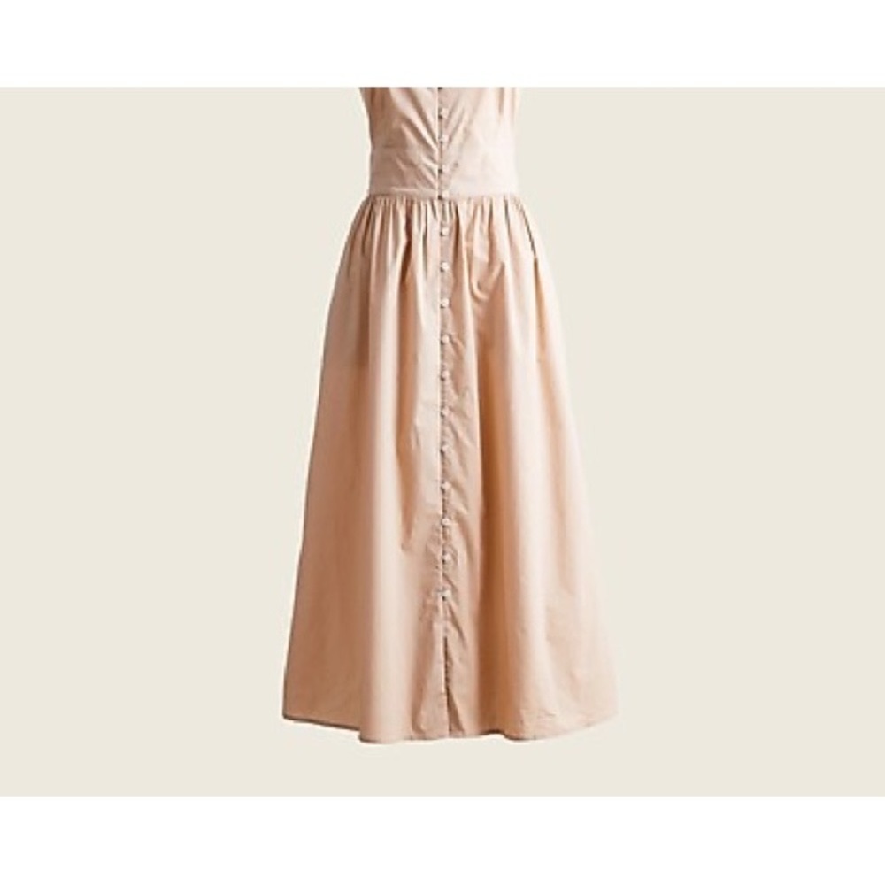 J. Crew Button-front cotton poplin dress NWT